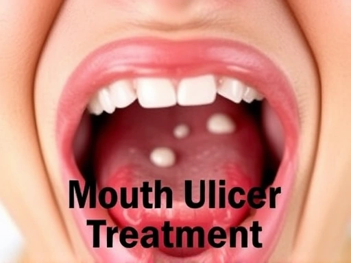 입 안 염증으로 고통받는 사람의 모습