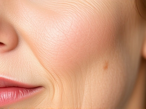 A detailed shot of healthy, smooth skin texture after Fraxel laser treatment, showing minimized pores and reduced fine lines, with a glowing, radiant complexion, representing effective skin regeneration and improved elasticity.