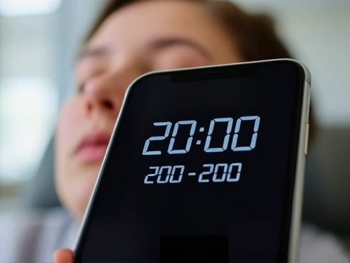 Close-up of a digital timer on a smartphone, displaying 