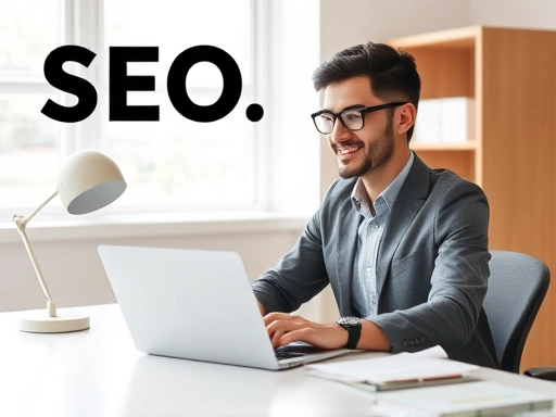 A confident freelancer working at a tidy desk with a laptop, looking at the screen with determination, symbolizing start and preparation for freelancing success, bright and professional. SEO: freelancer start, preparation, desk, laptop, success.