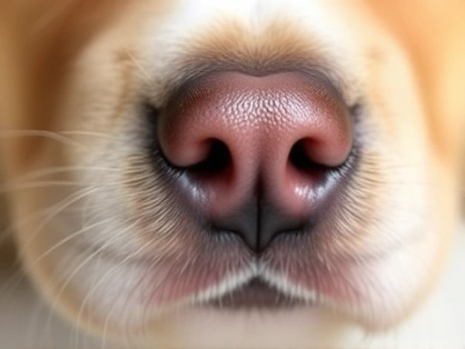 맑고 촉촉한 강아지 코가 클로즈업된 이미지