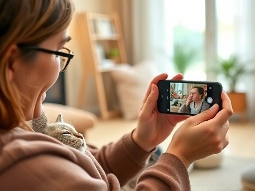 고양이 집사가 침착하게 고양이 기침하는 모습