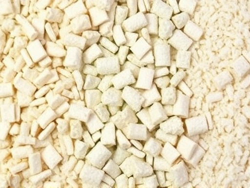 다양한 종류의 고양이 화장실 모래들이 깨끗하게 정돈되어 있는 모습