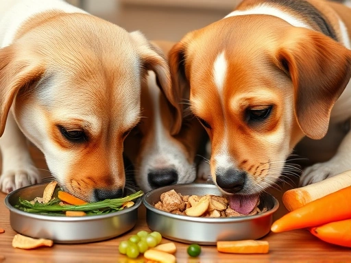 반려동물이 영양 전문가가 제공한 균형 잡힌 식단을 먹는 클로즈업 이미지
