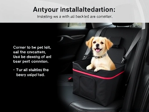 반려동물 카시트 설치를 설명하는 이미지