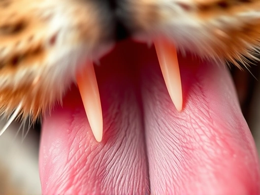 Detailed macro shot of the papillae on a cat's tongue, highlighting the texture and structure of the barbs.