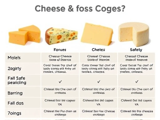 A detailed comparison of different types of cheese suitable for dogs, highlighting their nutritional information and safety aspects.