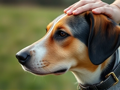 Close-up of a gentle leader on a dog's head, focusing on the soft control and comfortable fit