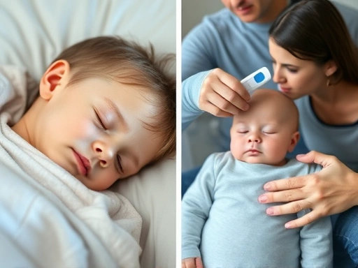 어린 아이가 열성경련 후 평온하게 잠들어 있는 모습