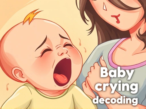 아기가 배고픔으로 울면서 입을 오물거리는 모습