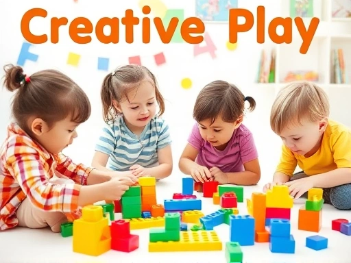 다양한 색깔의 블록과 퍼즐을 가지고 놀면서 상상력을 발휘하고 문제를 해결하는 아이들의 모습