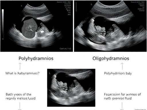 아기의 건강과 임신 중 양수량을 시각적으로 표현하는 초음파 이미지