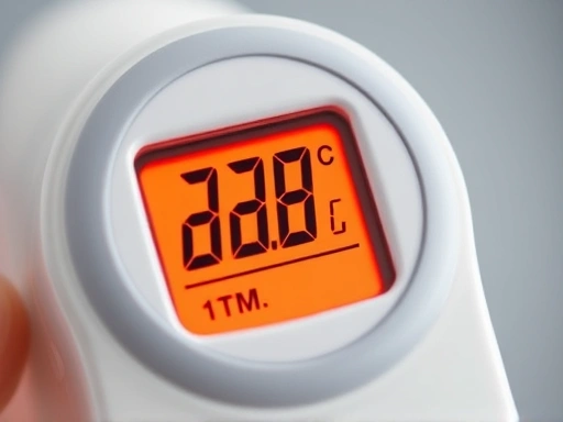 Close-up of a digital thermometer displaying a precise basal body temperature reading, highlighting the importance of accuracy.