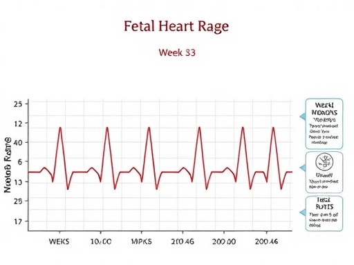 다양한 임신 주수별 태아 심박수 그래프를 보여주는 이미지