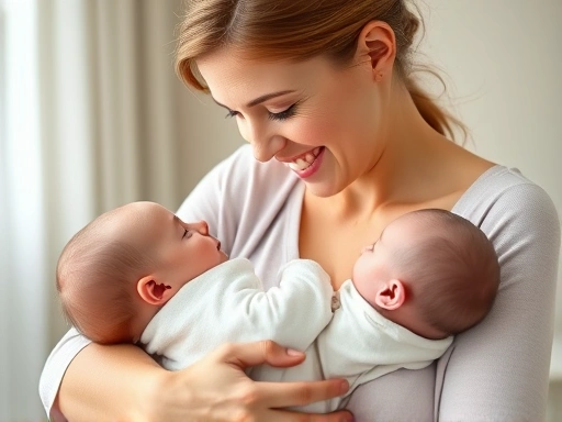 A woman smiling while holding her newborn baby, focusing on the importance of bone health and osteoporosis prevention after childbirth.