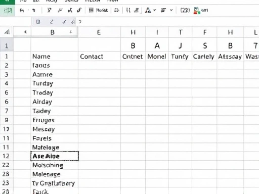 결혼식 하객 관리 엑셀 템플릿의 상세 화면 클로즈업.