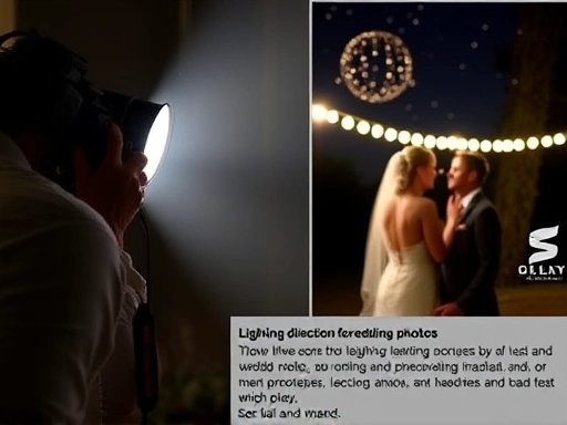 다양한 조명 장비(지속광, 순간광 등)를 활용하여 웨딩촬영하는 사진작가의 모습