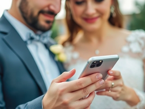 손에 들린 스마트폰으로 드론 비행 승인 시스템 웹사이트를 확인하는 모습