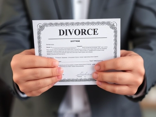 Hands holding a divorce certificate, highlighting the importance of legal documentation.