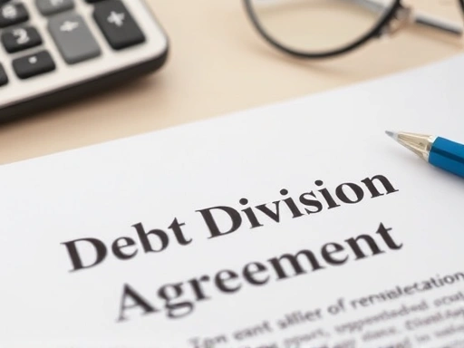 Close-up of a calculator and a document labeled 