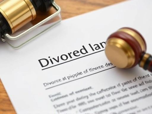 Close-up of legal documents related to divorce proceedings, emphasizing the legal aspects of divorce refusal.