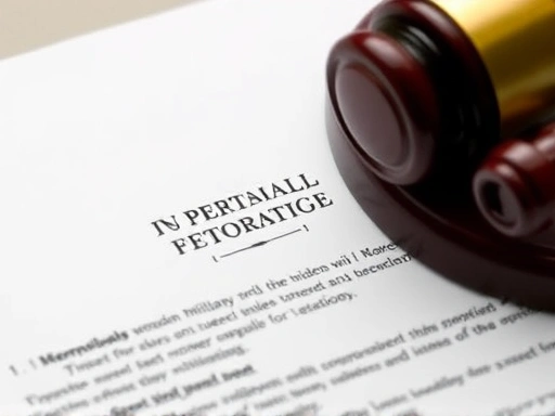 Close-up of legal documents related to military divorce, highlighting the complexities of pension division and asset allocation.
