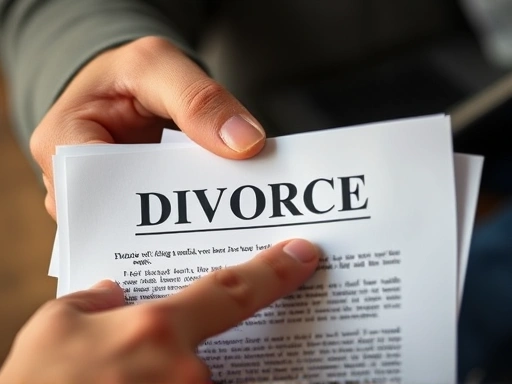 Close-up shot of a hand holding divorce papers, emphasizing the gravity and emotional weight of the decision to end a marriage early on.