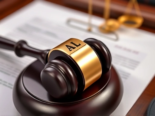 Close-up of a judge's gavel resting on legal documents with a focus on the details of justice and fairness.