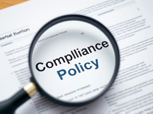 Close-up of a magnifying glass over a document with 