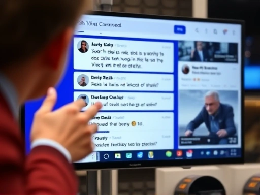 Close-up of a live commerce host interacting with comments on a screen, demonstrating engaging real-time communication during a TMON Super Deal broadcast.