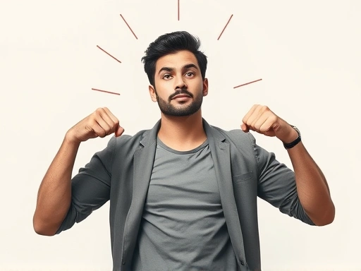 A modern person, initially looking tired and sedentary, slowly transforming into a dynamic, strong figure, with abstract philosophical concepts of 'will to power' and 'self-overcoming' subtly represented as empowering forces around them. Focus on the transformation from weakness to strength.