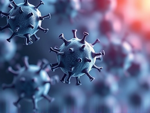 A close-up, abstract representation of healthy immune cells (T-cells, B-cells) actively functioning, with subtle, glowing elements suggesting restoration and vitality, symbolizing immunity strengthened by rest.