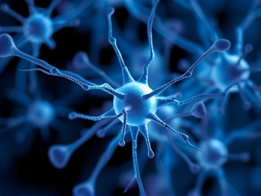 A detailed close-up of neurons and synapses actively forming new connections, symbolizing memory strengthening processes occurring in the brain during deep sleep, highlighting brain health.
