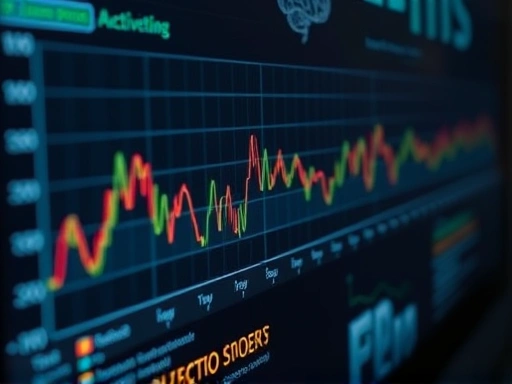 Close-up of a digital forensic timeline analysis interface showing abnormal activity patterns, overlaid with subtle psychological concept visualizations, emphasizing human behavior in data.