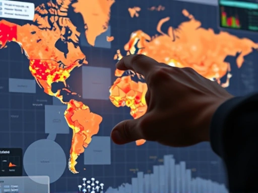 A close-up image of a hand interacting with a digital map displaying heat maps and cluster analysis, with subtle psychological symbols (e.g., thought bubbles, decision trees) integrated into the map's data visualization, symbolizing the application of psychological principles in geographic profiling analysis.