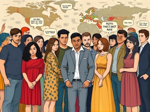 A diverse group of people standing together, with some individuals showing signs of isolation or anxiety, against a backdrop of complex social issues. The image should convey the idea of individuals seeking belonging and understanding in a challenging world, focusing on human emotion and societal context.