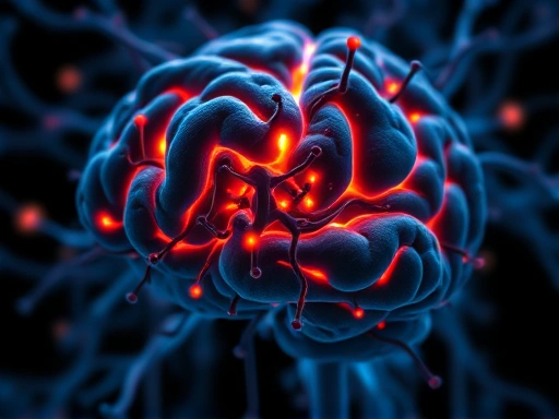 A close-up, intricate shot of a neural network in a brain, with a specific focus on new connections forming and strengthening, representing the neuroplasticity stimulated by learning a new language.