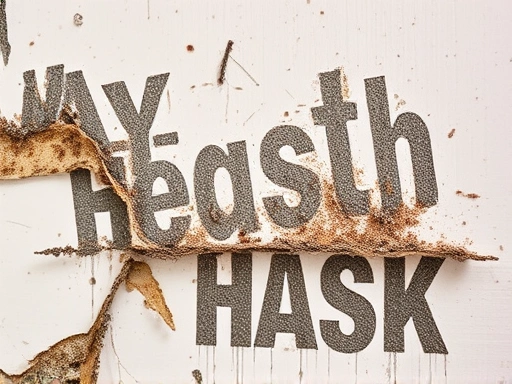 Close-up of mold on a wall, with details of moisture damage and texture, emphasizing the health risks and the need for immediate treatment.