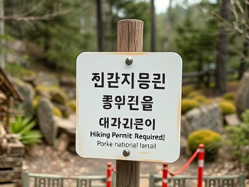 A close-up shot of a prominent sign indicating 