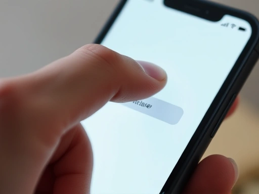 Close-up of a hand gently pressing a 