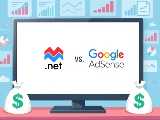 두 개의 경쟁하는 광고 플랫폼 로고(Media.