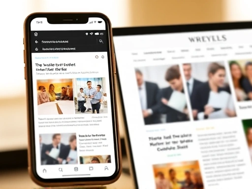 여러 개의 광고 단위(반응형, 인페이지, 앵커)가 웹사이트 디자인과 자연스럽게 통합되어 있는 모바일 및 데스크톱 화면의 클로즈업.