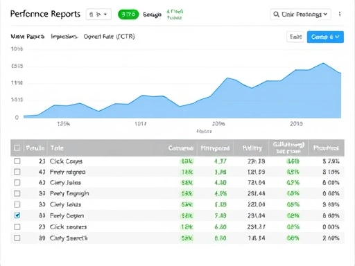 실적 보고서의 주요 그래프가 클로즈업된 화면입니다.