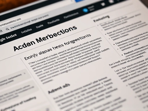 콘텐츠가 가득 찬 웹페이지 레이아웃 위에 미디어넷과 애드센스의 광고 단위 예시(텍스트, 디스플레이, 네이티브 광고)가 적절하게 배치된 클로즈업 이미지