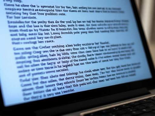 노트북 화면의 클로즈업.