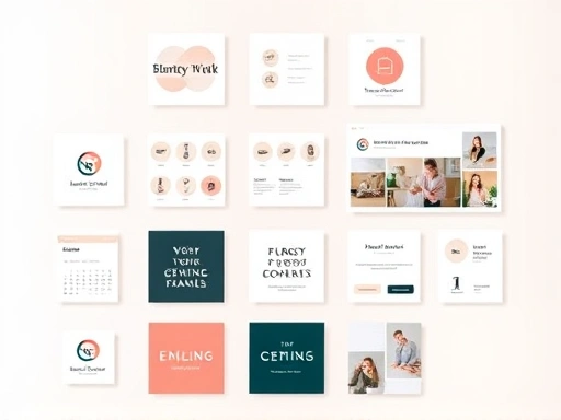 다양한 온라인 채널을 아우르는 블로그 브랜딩 요소들이 깔끔하게 정돈된 모습