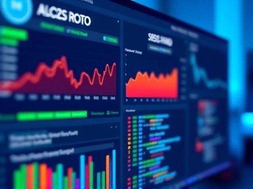 성능 측정 그래프와 코드를 시각화한 데이터 대시보드 클로즈업.