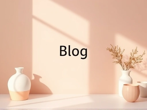 따뜻하고 현대적인 색상 팔레트와 심플한 로고가 조화롭게 어우러진 블로그 메인 페이지 디자인.