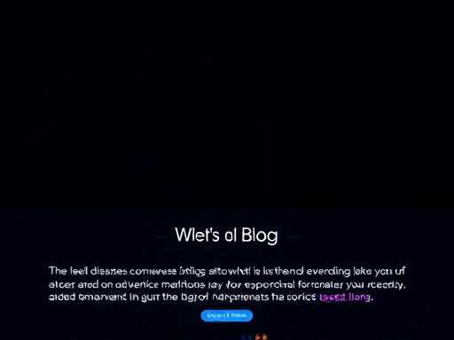 어두운 배경에 밝은 색상의 아이콘과 텍스트로 구성된 깔끔하고 현대적인 블로그 푸터.