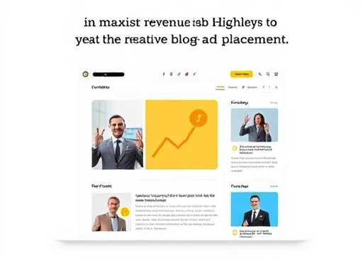 창의적인 블로그 광고 배치를 통해 수익을 극대화하는 방법을 보여주는 고도로 최적화된 웹페이지 레이아웃.